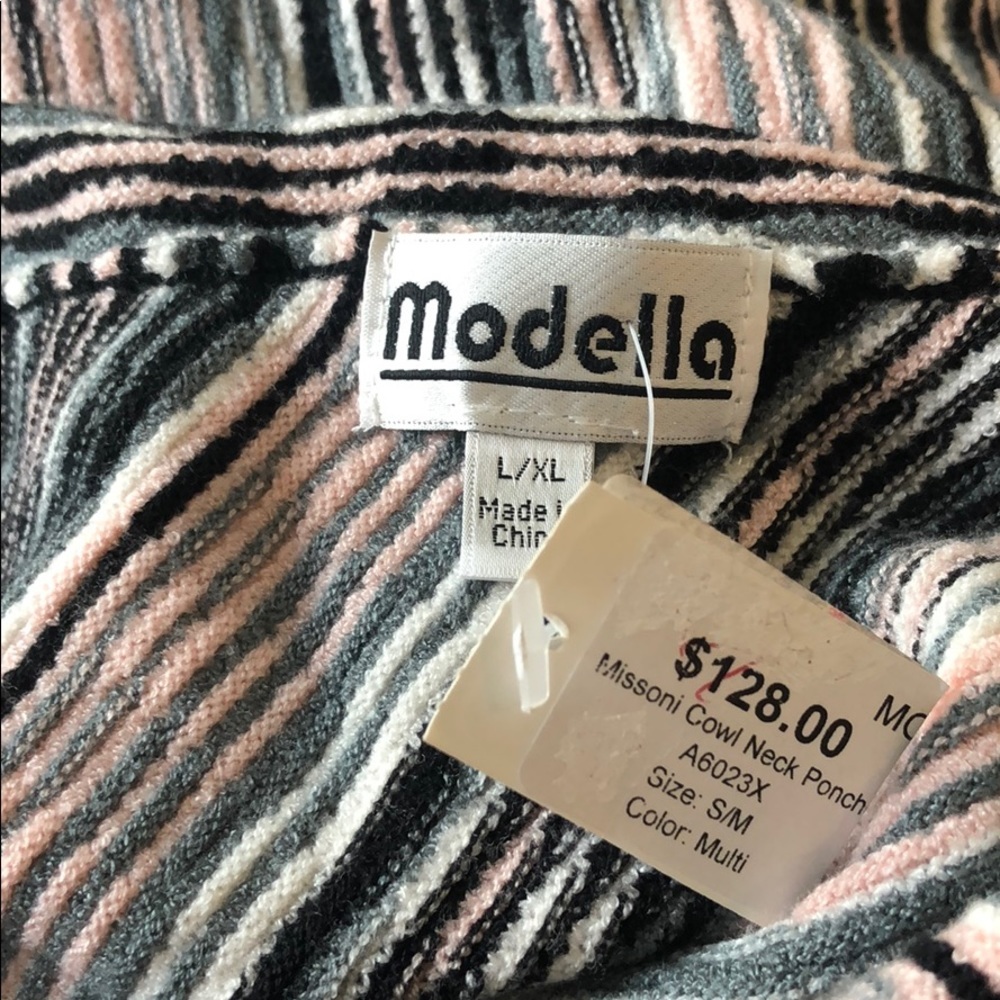 Designer Missoni Cowl Neck Poncho - Picture 7 of 12